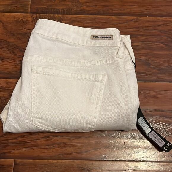 Citizens Of Humanity White Racer Lowrise Skinny Crop Jeans Summer Resort - Picture 2 of 14